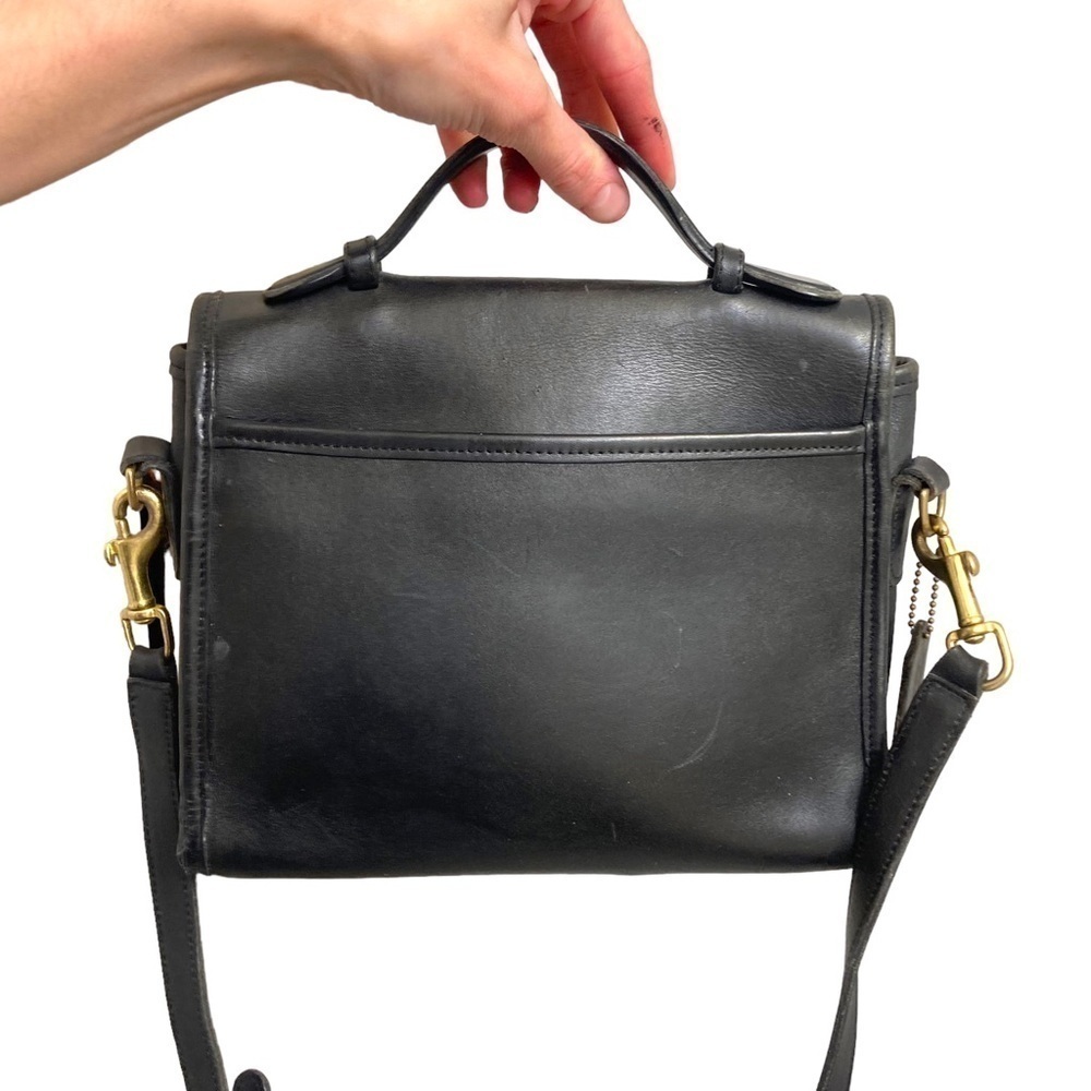 Coach 9870 black leather court bag made in Costa Rica black - Picture 2 of 16